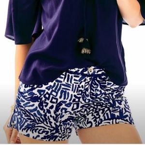 Lilly Pulitzer indigo home slice Adie shorts